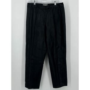 Bagatelle Womens Streetwear Black Leather Flat Front Tapered Leg Chino Pants 14